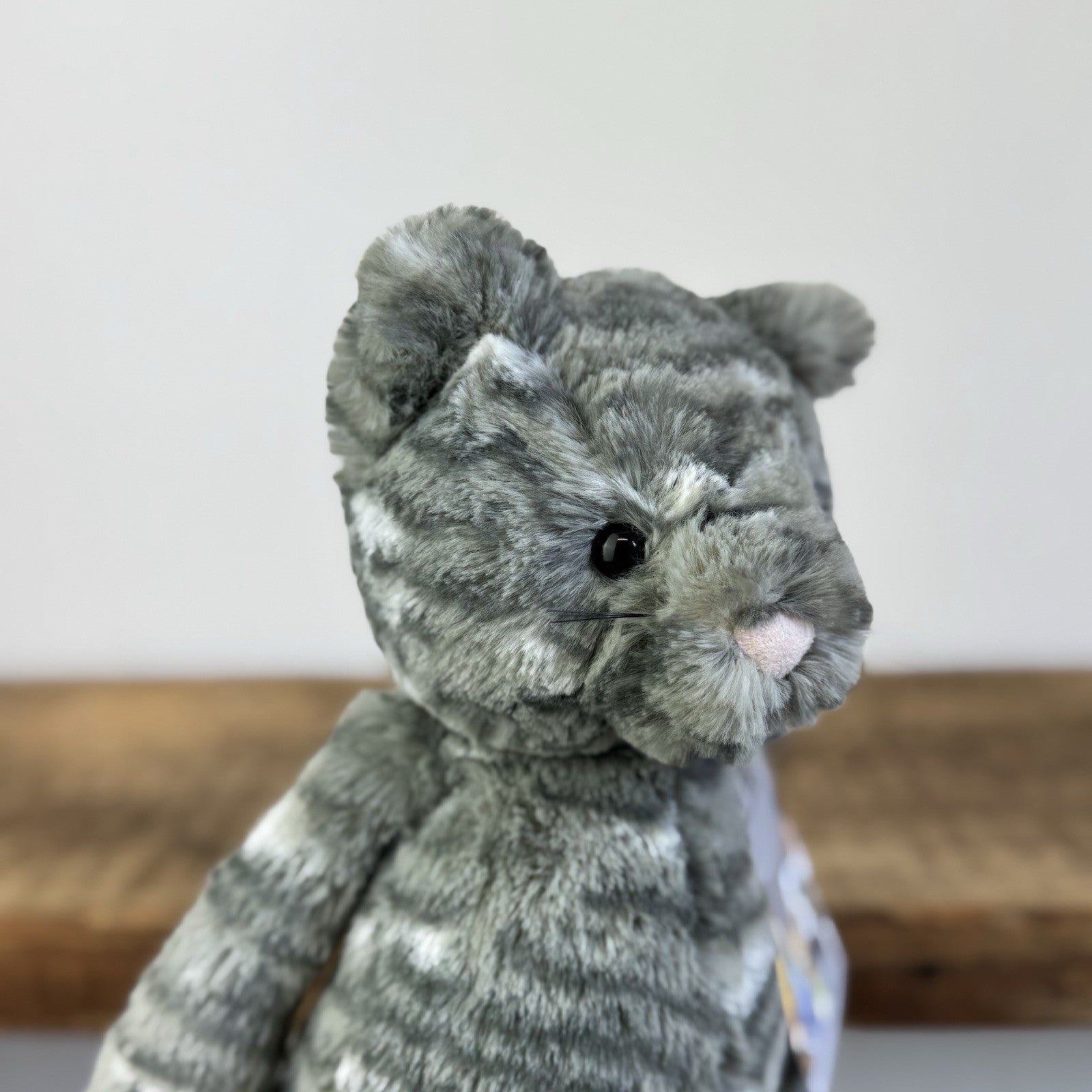 Jellycat Bashful Tabby Kitten - Grey Tabby Cat Soft Toy US Exclusive NWOT 12"