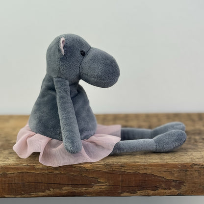 Jellycat Small Dancing Darcy Hippo - Small Hippo Soft Toy Ballerina Rare 8"