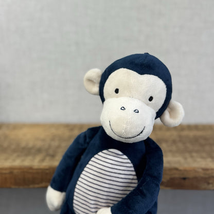 Marks & Spencers Soft Toy Monkey Chime - Navy Monkey Soft Toy Retired 09444270