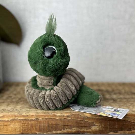 Jellycat Retired Green Wiggly Worm - Bug Soft Toy Beanie Cute Retired 7"