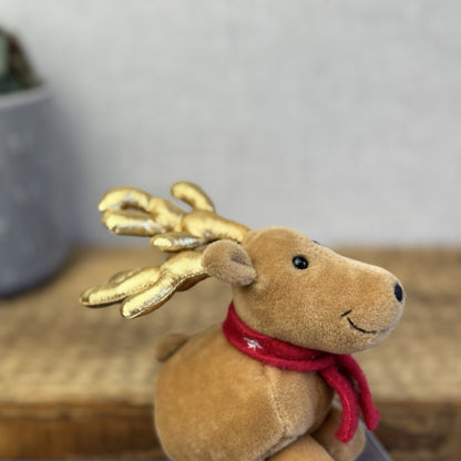 Whitard Of Chelsea Crazy Rudolf (Jellycat Collab) Mini Reindeer Beanie Plush 4"