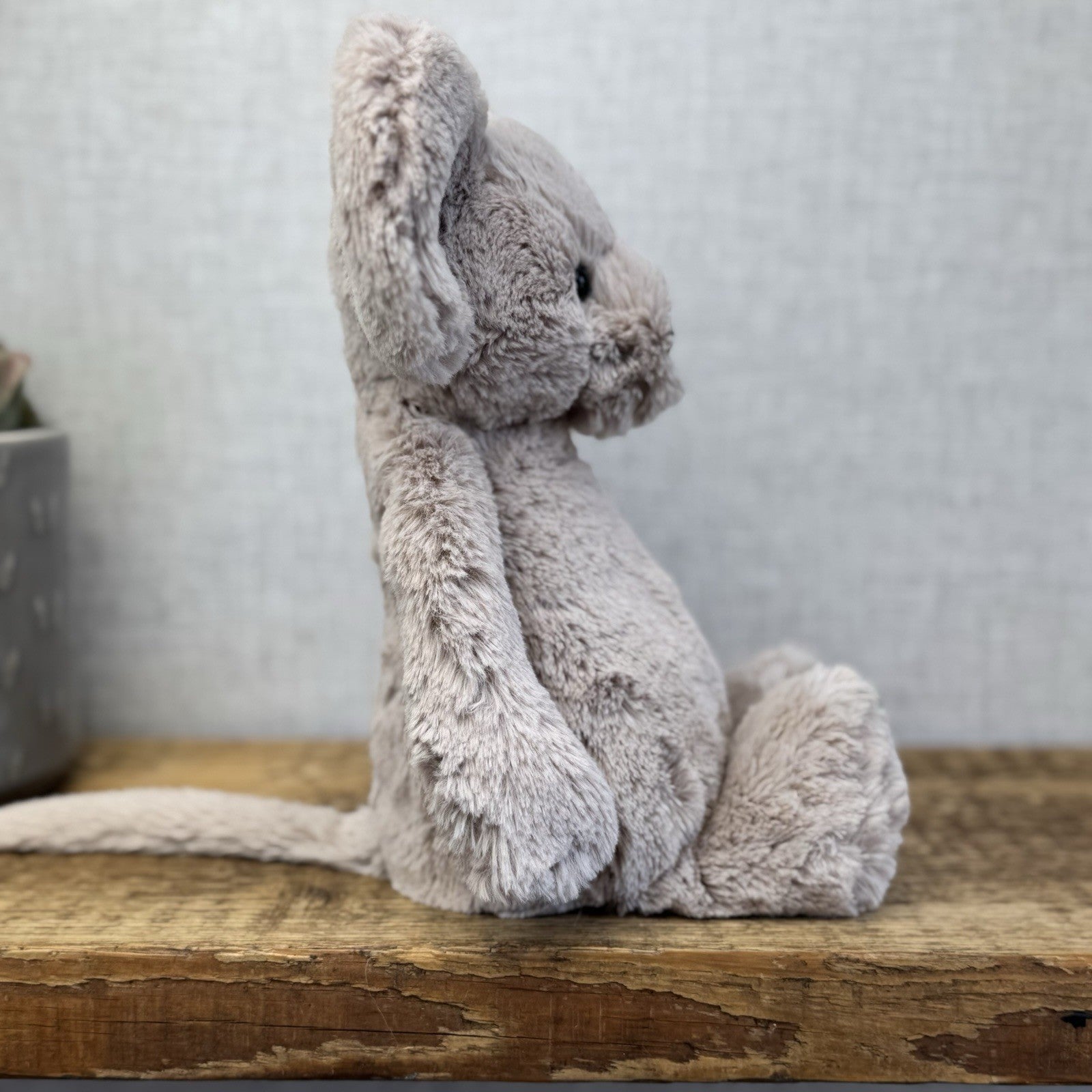 Jellycat Medium Grey Bashful Mouse - Mouse Soft Toy Whiskers Retired Rare 12"