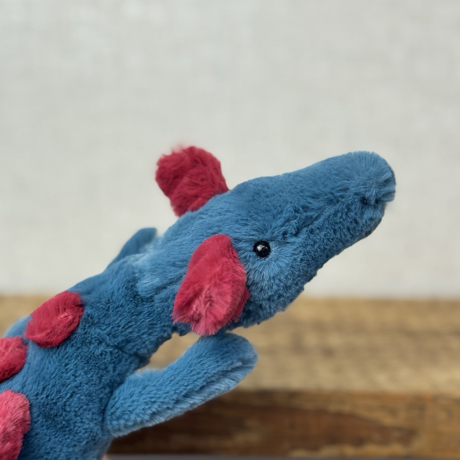 Jellycat Little Dexter Dragon - Red/Blue Beanie Small Dragon Retired 11”
