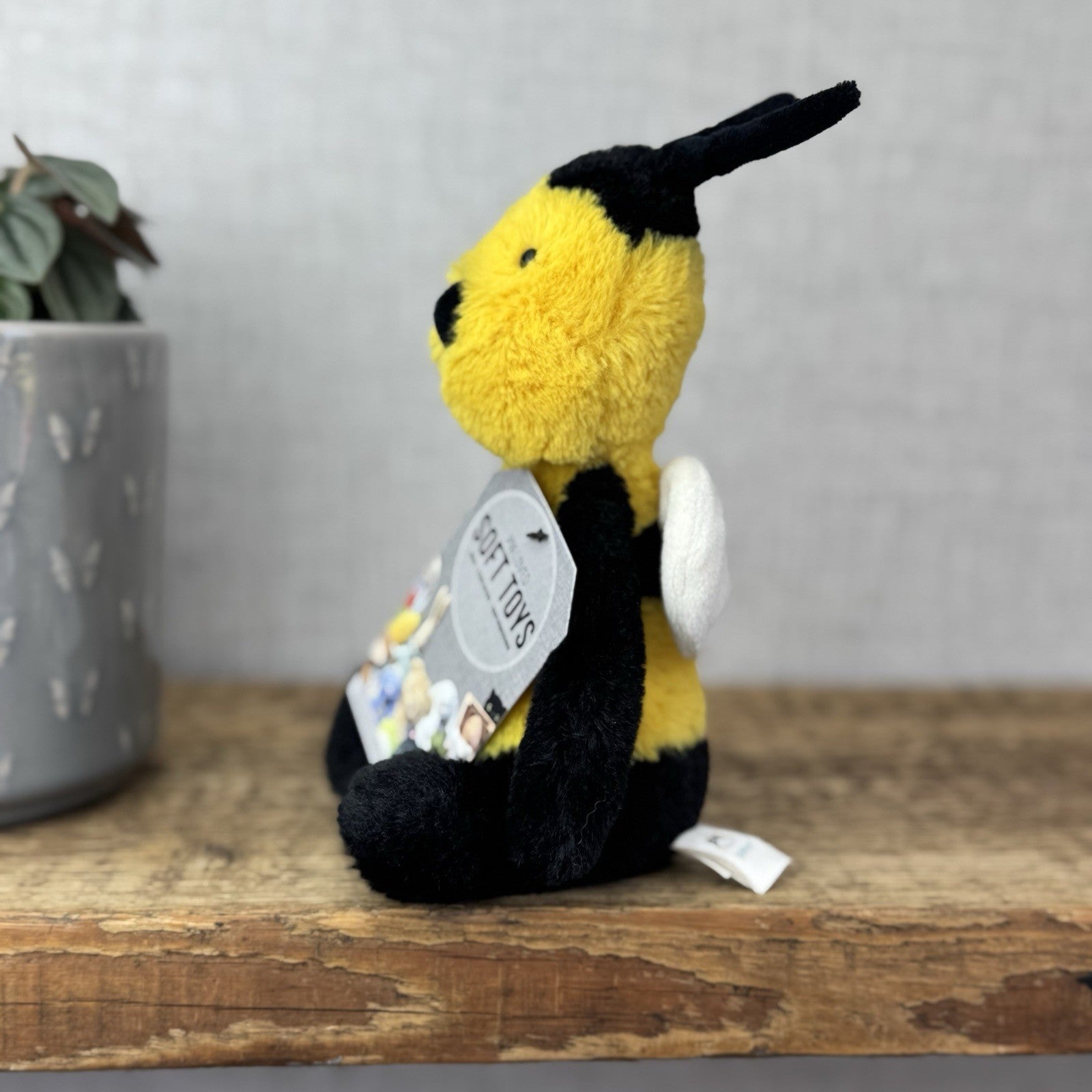 Jellycat Small Bashful Bee - First Edition Fluffy Antennae & Wings Small 8"