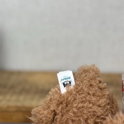 Jellycat Little Bear - Retired Brown Bear Curly Hair Beanie Soft Toy 7" 