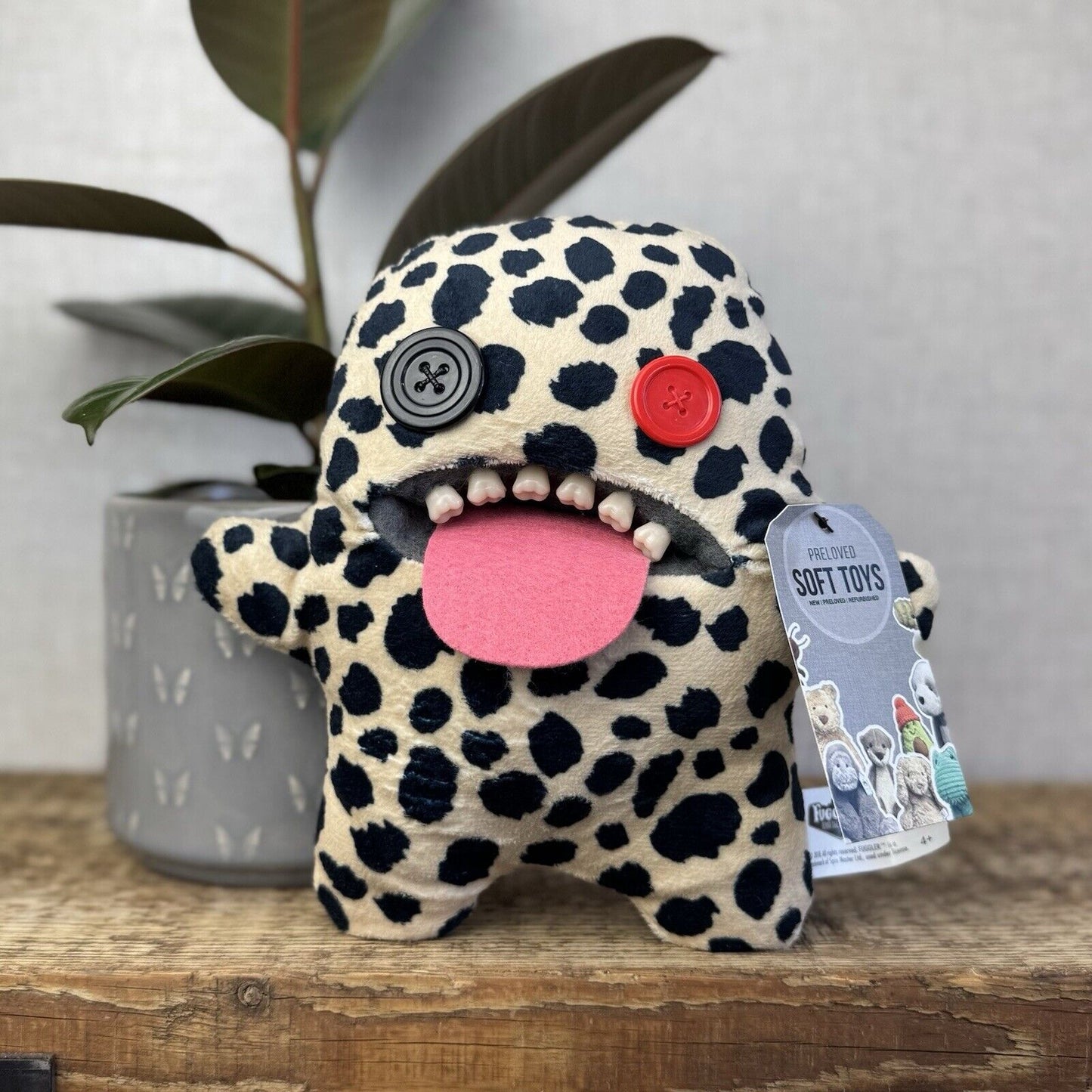 Fuggler Odd Ooga Boogah - Leopard Print Fuggler Soft Plush Toy 8"