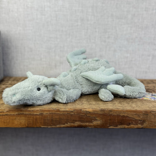 Jellycat Little Sage Dragon - Small Green Dragon Sparkly Wings Beanie Plush 11”