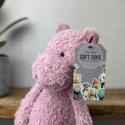 Jellycat Wild Thing Hippo - Lilac Purple Hippo Soft Toy Teddy - Fluffy Hippo 15”