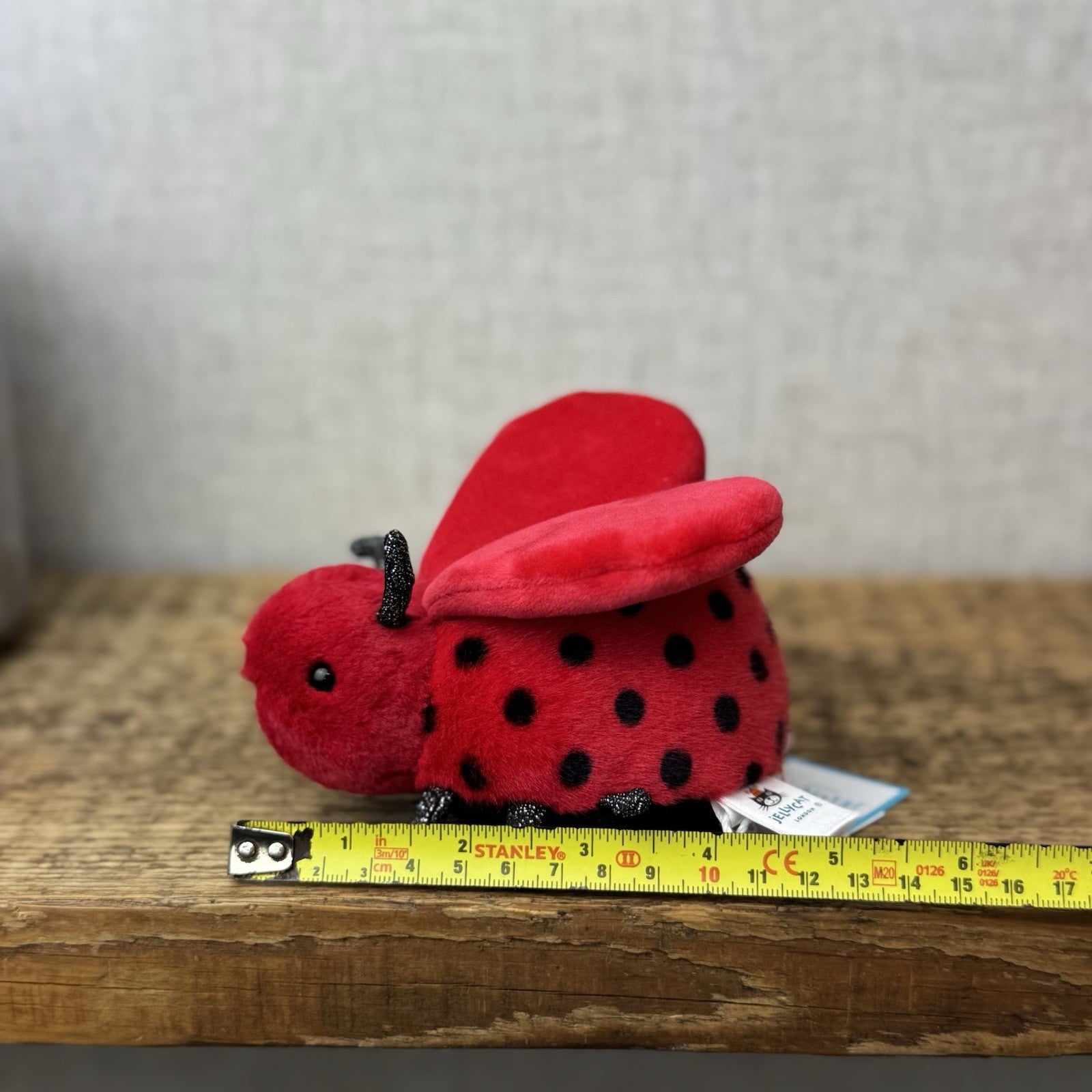 Jellycat Loulou Love Bug - Mini Ladybird Soft Toy Beanie Plush New With Tags 5"