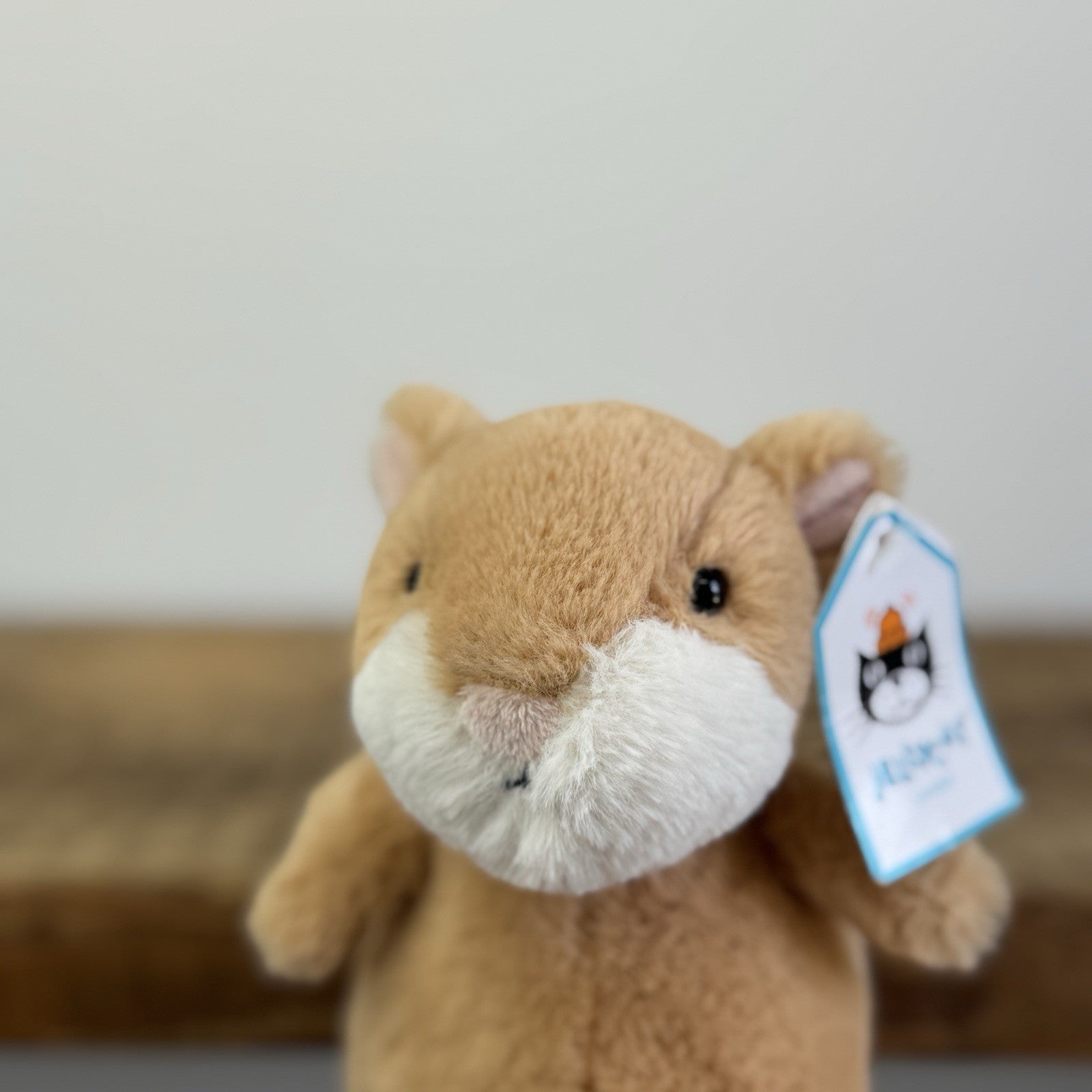 Jellycat Happy Cinnamon Hamster Plush Toy Rare Retired With Tags 6"