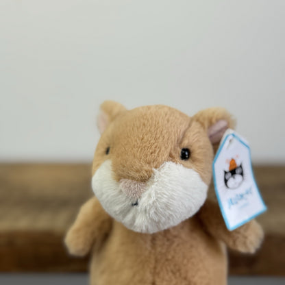 Jellycat Happy Cinnamon Hamster Plush Toy Rare Retired With Tags 6"
