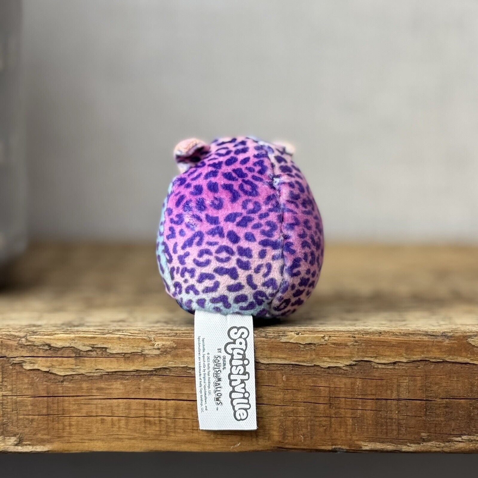 Squishmallow Squishville - Kat The Leopard - Purple Glittery Cat Leopard Mini 2"