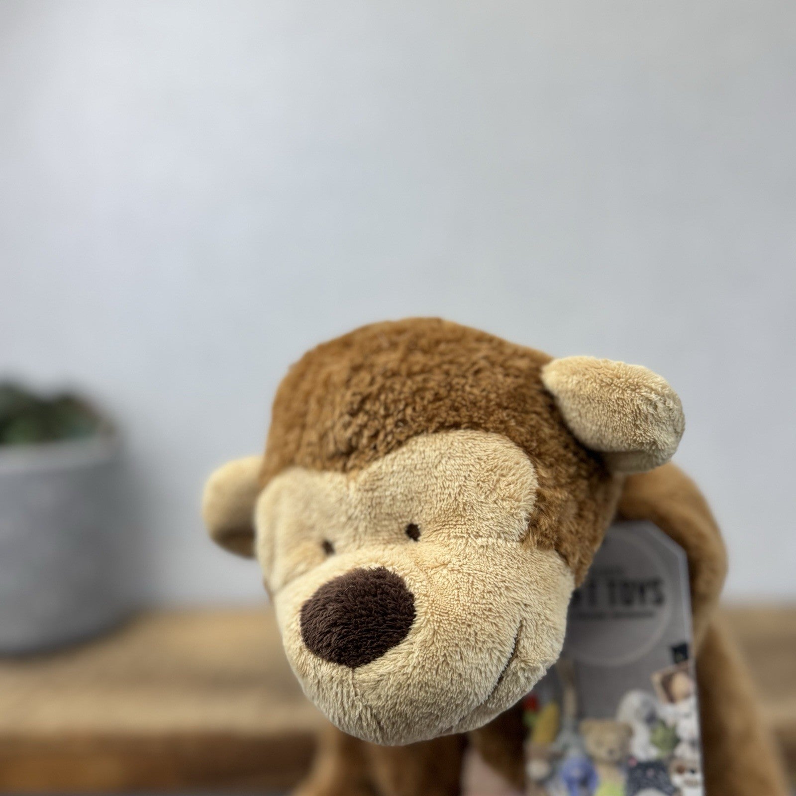 Marks & Spencers Large Plush Soft Toy Vintage Monkey Beanie M&S 8339249