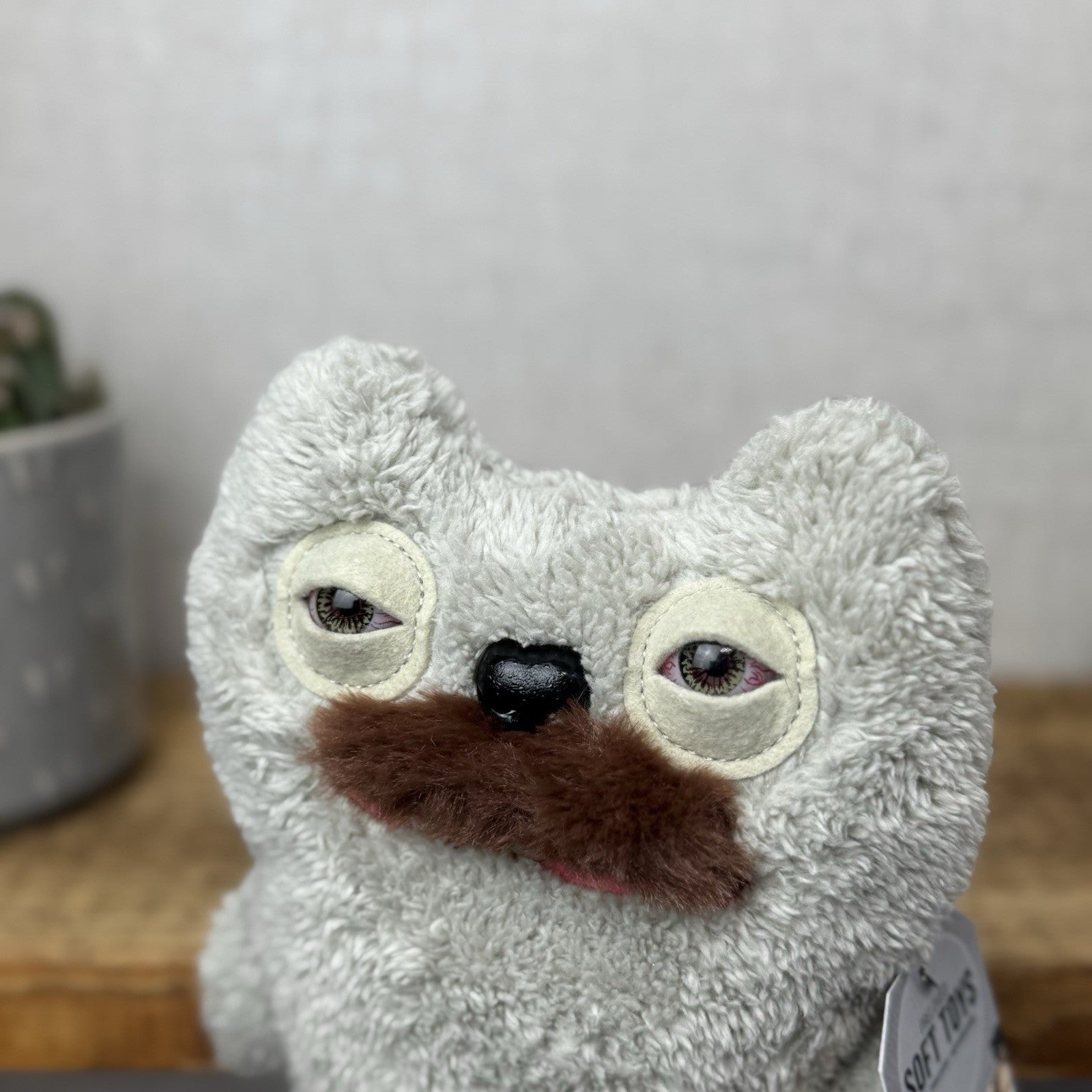 Fuggler Old Tooth Hairy Fuggs Fuggler - Moustache Funny Ugly Monster Grey/Brown