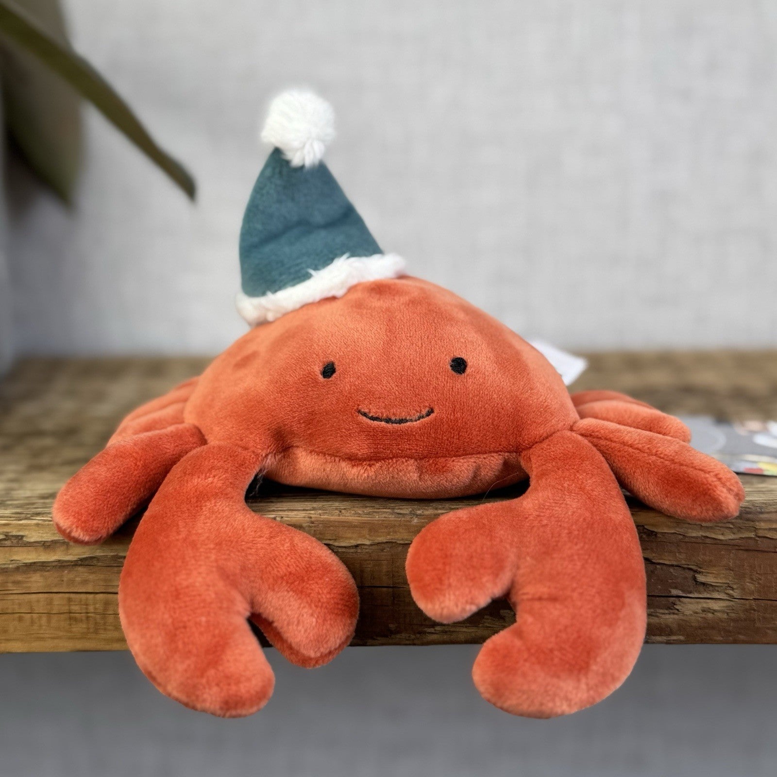 Jellycat Celebration Crustacean Crab Red Crab Soft Toy In Hat Cute Retired 5”