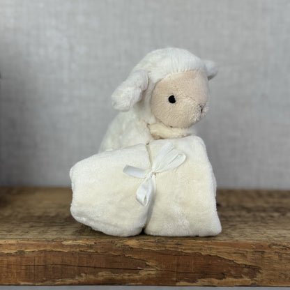 Jellycat Bashful Lamb Soother - Sheep Comfort Blanket Cream Unisex NWOT 