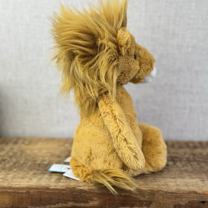 Jellycat Medium Bashful Lion Soft Toy - Yellow Lion Beanie Plush 12" BNWT