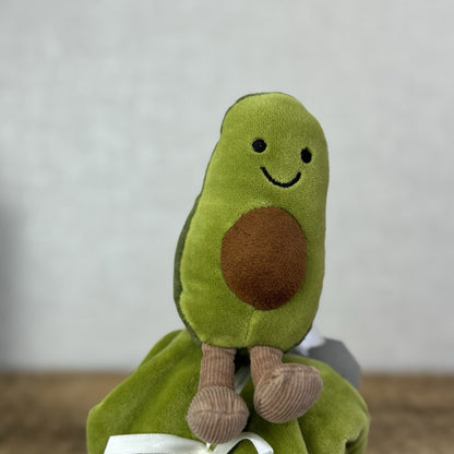 Jellycat Amuseable Avocado Soother Comforter Soft Plush Velour Green Rare