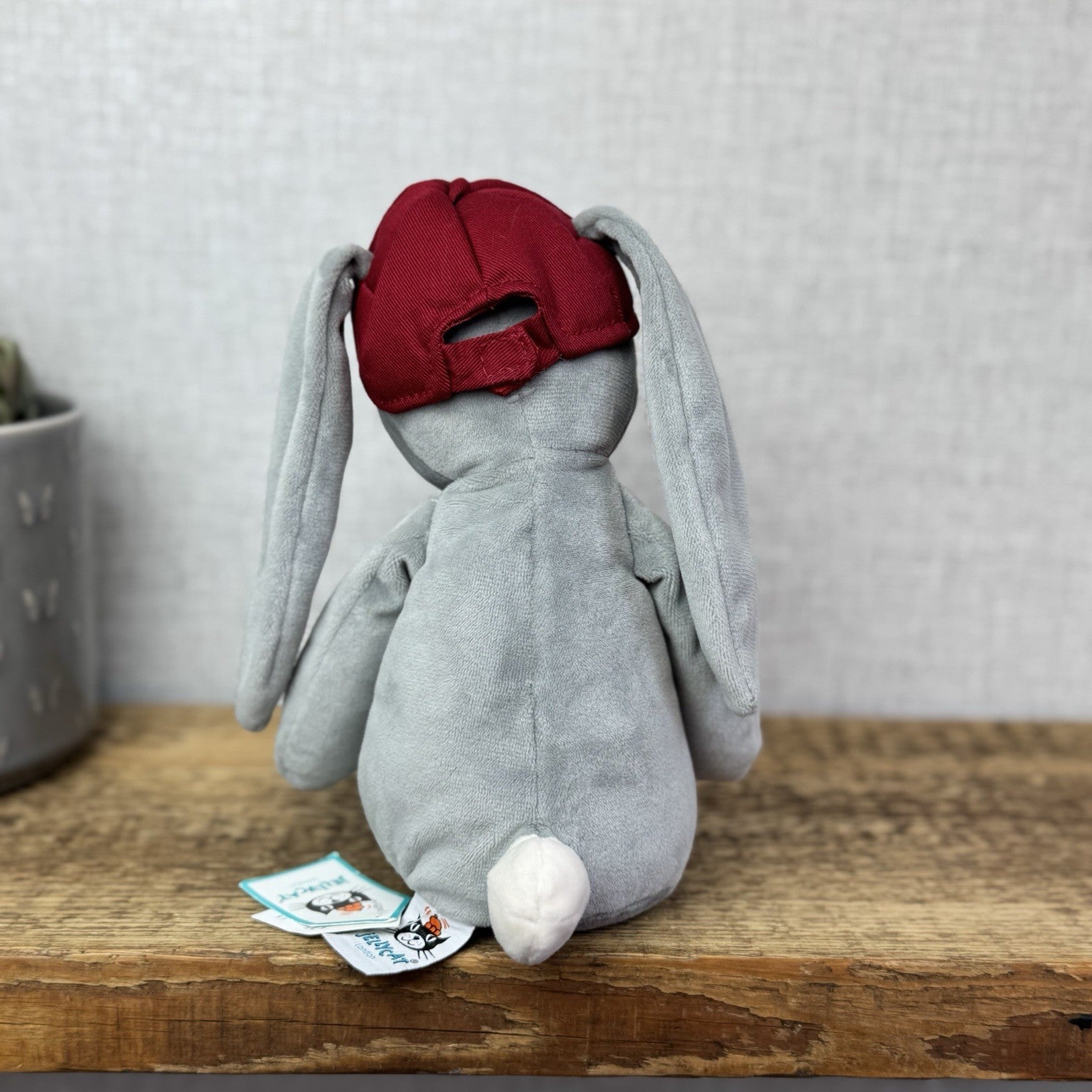 Jellycat Hip Hop Bunny - Grey Bunny Baseball Cap Rare Retired New With Tags