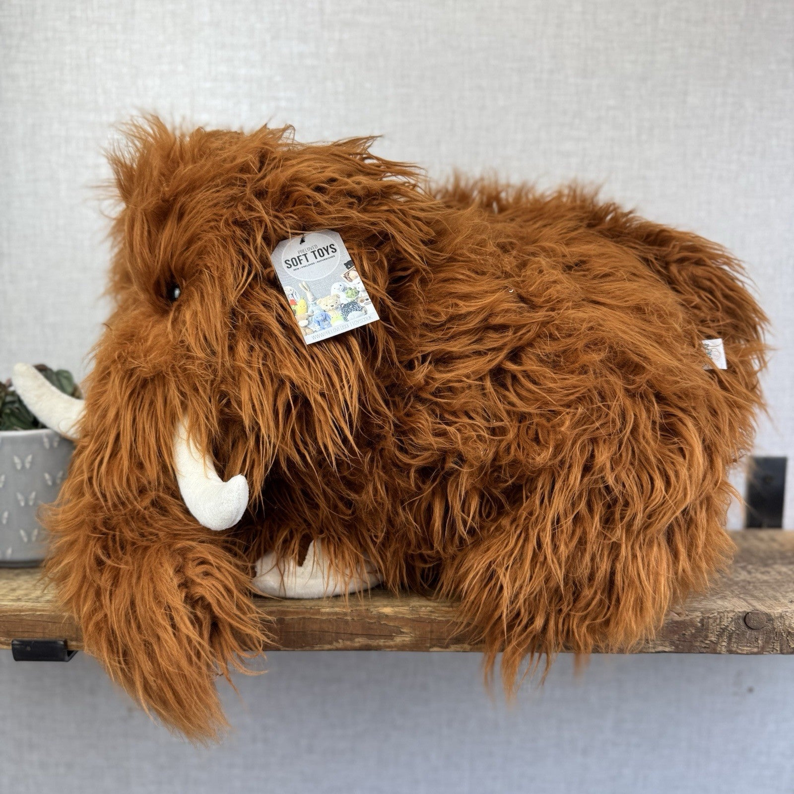 Jellycat Huge Truffles Mammoth - Huge Curly Hair Truffles Soft Toy Beanie 26"