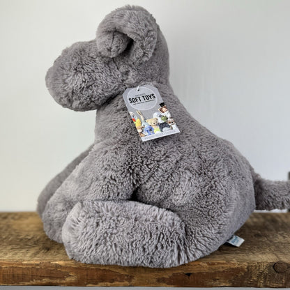Jellycat Large Huggady Dog - Huge Grey Soft Toy Cuddle Plush 24" 