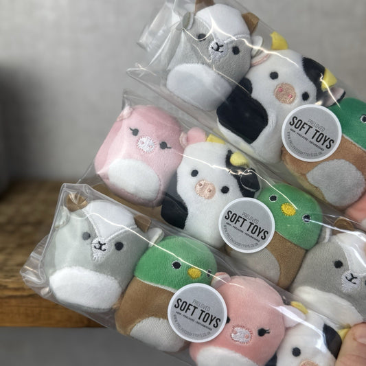 Squishmallow Squishville - Farm Squad (Goat,Pig,Cow&Duck) Bundle Mini 