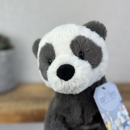 Jellycat Medium Huggady Panda - Floppy Panda Beanie Plush Soft Toy Retired 10"