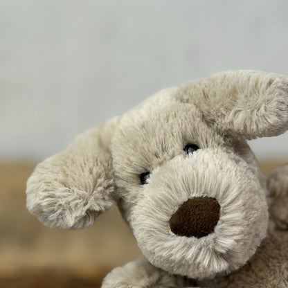 Jellycat Baby Poppet Puppy Dog - Baby Poppet Tiny Size Beige Puppy NWOT 4"