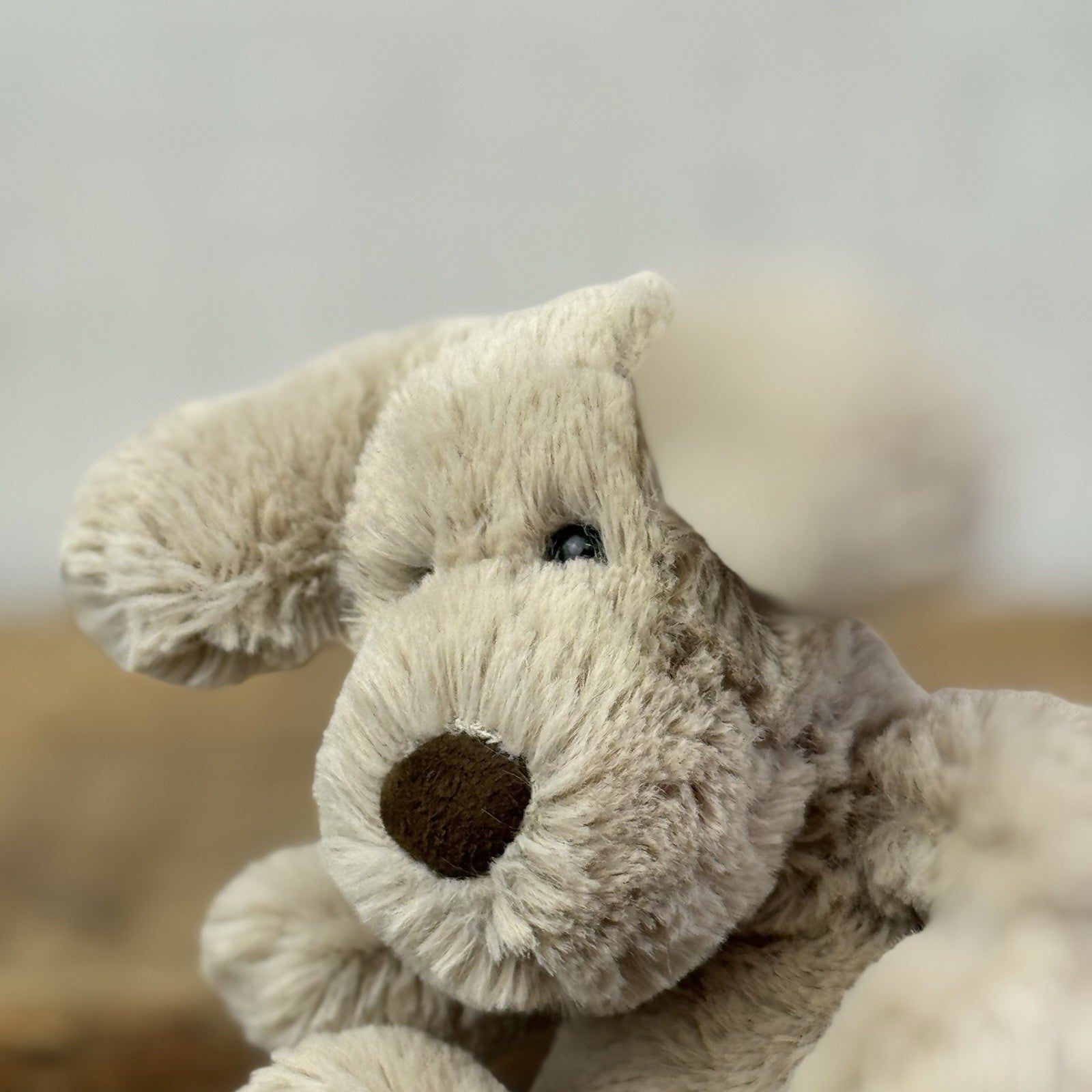 Jellycat Baby Poppet Puppy Dog - Baby Poppet Tiny Size Beige Puppy NWOT 4"
