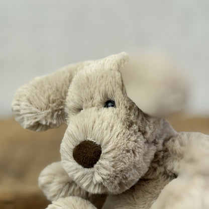 Jellycat Baby Poppet Puppy Dog - Baby Poppet Tiny Size Beige Puppy NWOT 4"