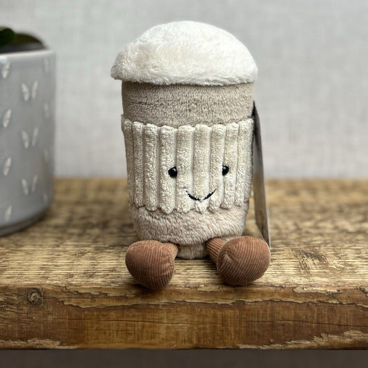 Jellycat Amuseable Coffee To Go Cup - Coffee Cup Soft Toy Beanie Collectible 8"