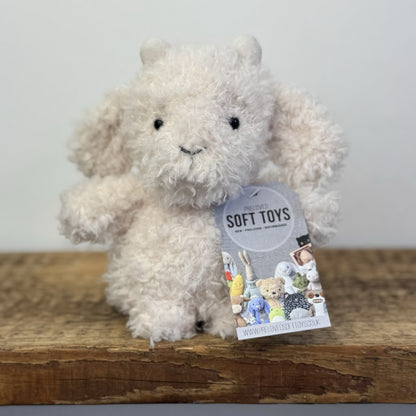 Jellycat Little Goat - Small Curly Hair Goat Beige Small Farm Animal NWOT 7"