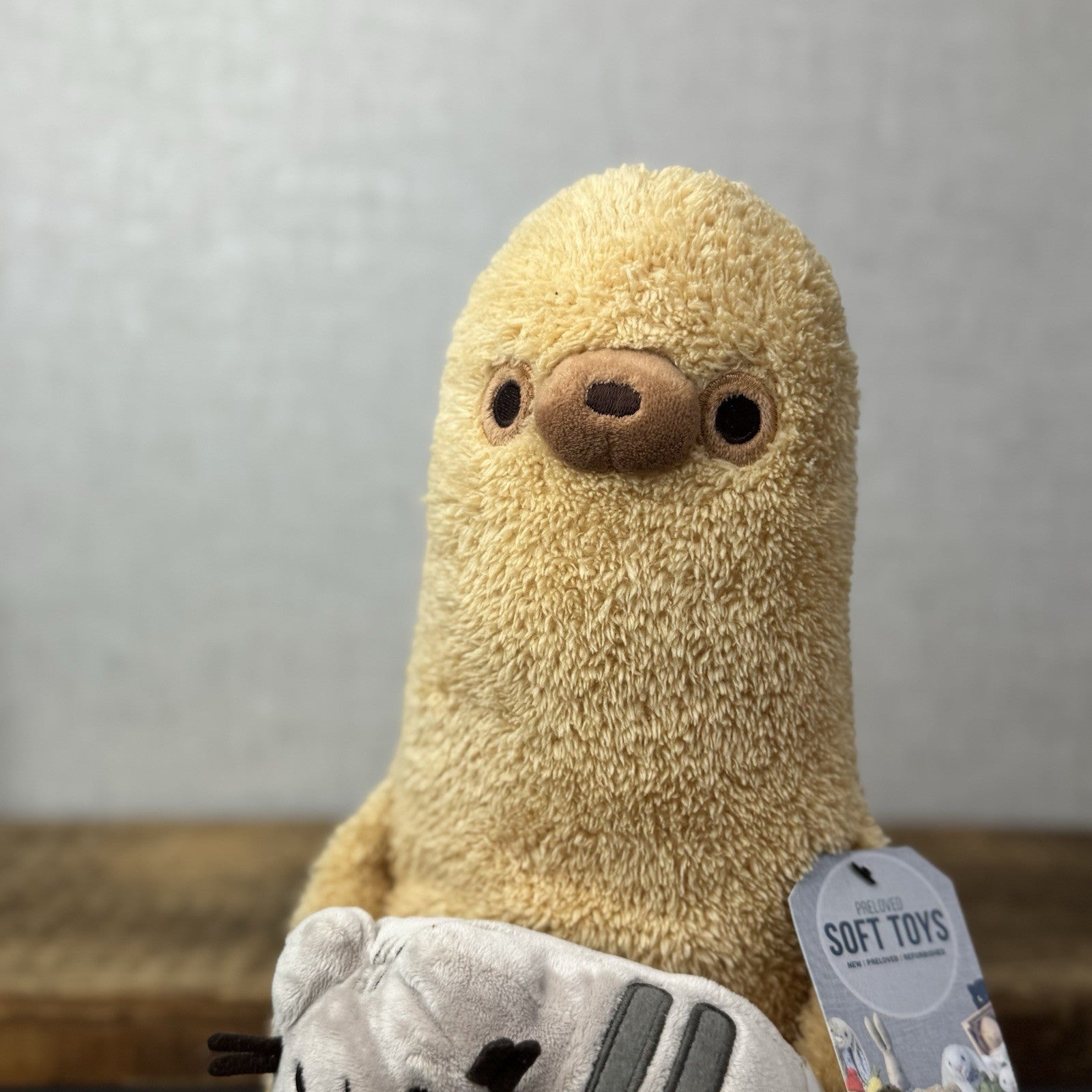 Gund Pusheen Cat - Pusheen With Sloth - Large Sloth Gund Plush Retired 16"