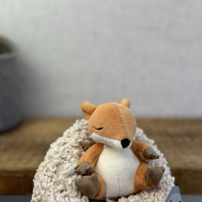 Jellycat Hibernating Fox - Baby Fox In A Nest Soft Toy Plush Cute NwOT 5”