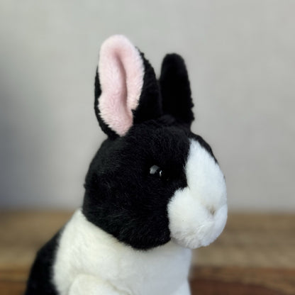 Wilberry Soft Toy Mini Dutch Bunny - Mini Black/White Lop Bunn Soft Toy NWOT