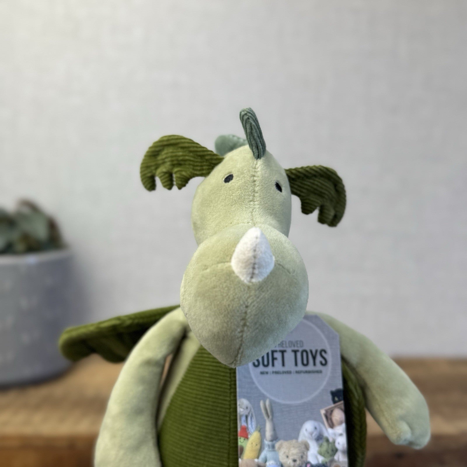 Jellycat Dylan Dragon Sensory Toy - Rattle, Sqeaker Soft Toy Retired Dragon Toy