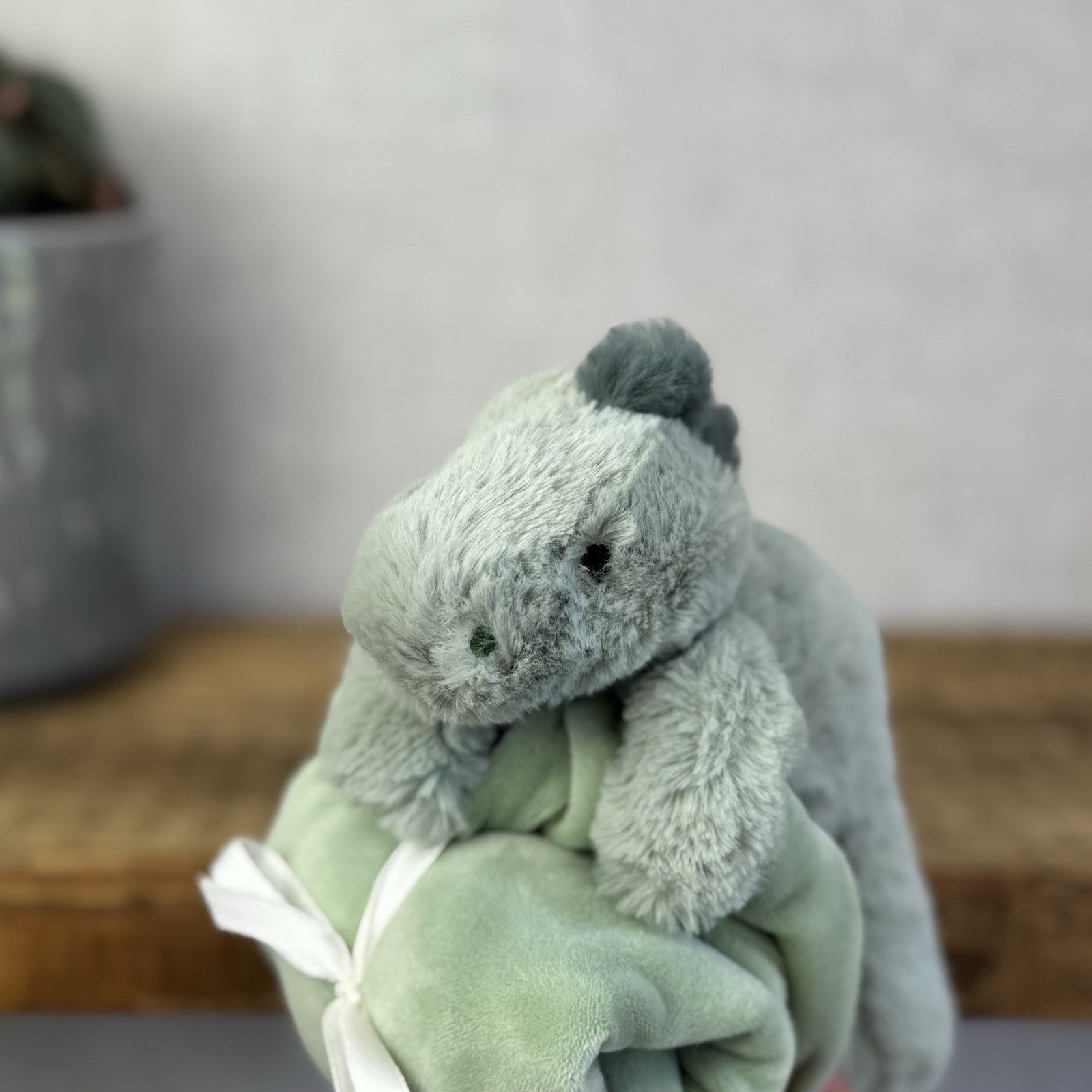 Jellycat Green Shooshu Dinosaur - Dino Comforter Soother - Super Soft Blanket