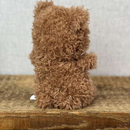 Jellycat Little Bear - Retired Brown Bear Curly Hair Beanie Soft Toy 7" 