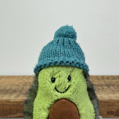 Jellycat Amuseable Cozi Avocado With Hat Plush Soft Toy - Teal Cozi Avacado NWOT