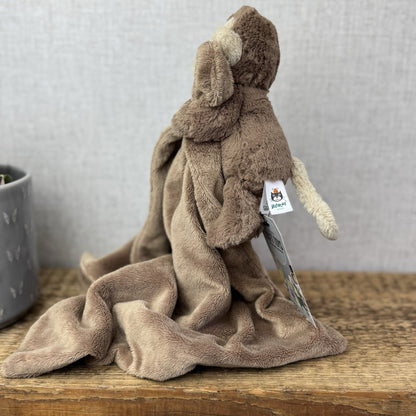 Jellycat Bashful Monkey Soother - Mini Monkey Comfort Blanket Retired Brown