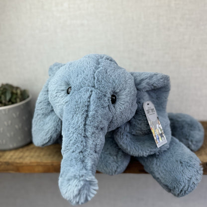 Jellycat Large Huggady Elephant - Big Floppy Elephant Beanie Rare/Retired 26"