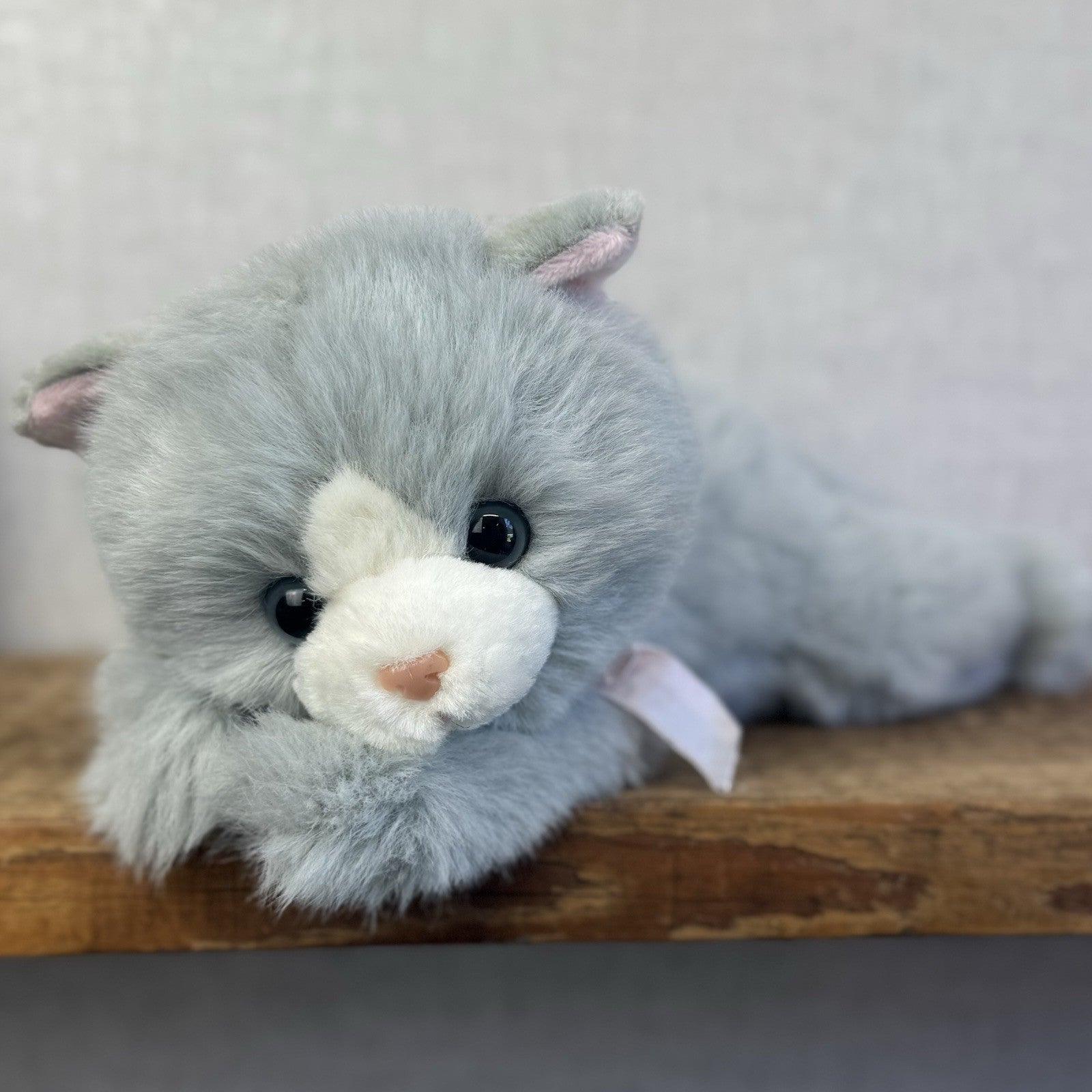 Chosen International Floppy Grey  Beanie Kitten - Vintage Grey Kitten ESSA 12”