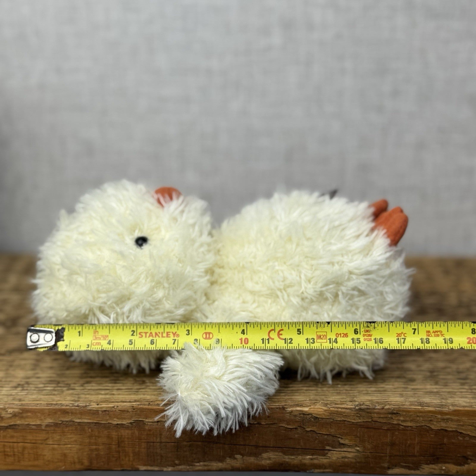 Jellycat Little Chick - Fluffy Light Yellow Bird Toy Small Curly Fur Retired 7"
