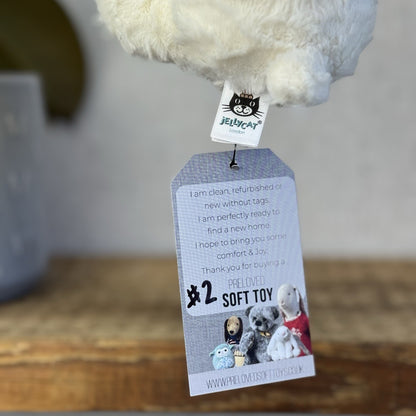 Jellycat Tiny Baby Fuddlewuddle Lamb - Baby Pocket Pal Beanie White Lamb 4” (#2)