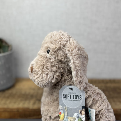 Jellycat Medium Skiffles Dog - Medium Textured Beanie Soft Toy Retired NWOT 14"