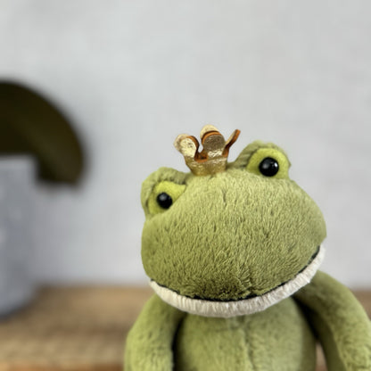 Jellycat Small Felipe Frog Prince - Little Frog In Crown - Jellycat Frog Small