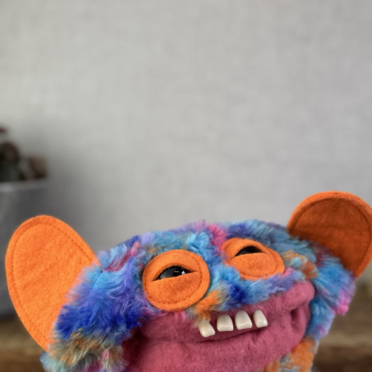 Fuggler Chaos Crew - Fluffy Mixed Blue/Orange Pink Funny Ugly monster Plush