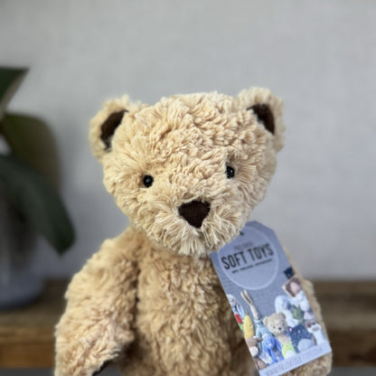 Jellycat Small Edward Bear - Light Brown Traditional Beige Bear Retired 10”