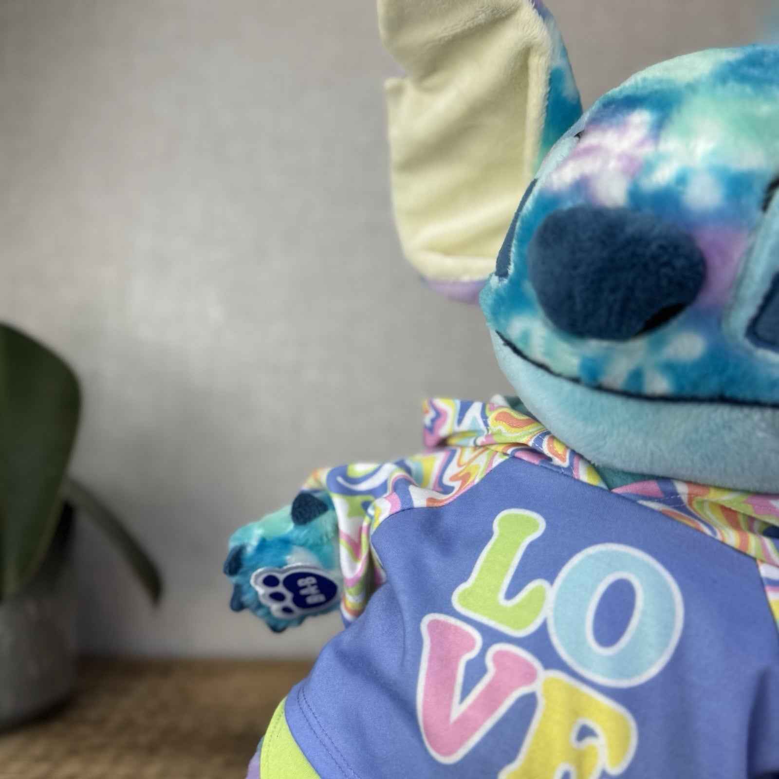 Build A Bear Disney Fun Florals Stitch - Floral Print Bab Stitch Plush Bear 17”