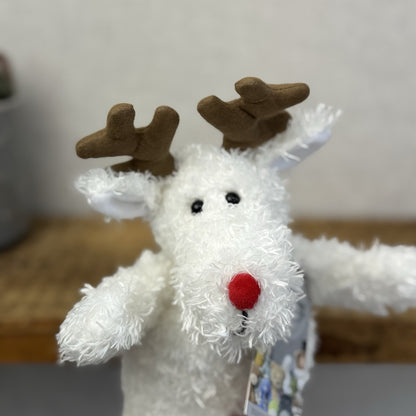 The Little White Company White Beanie Reindeer - Toastie Reindeer (Jellycat)
